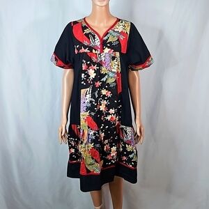 Rim Black Hawaiian Dress Size Small